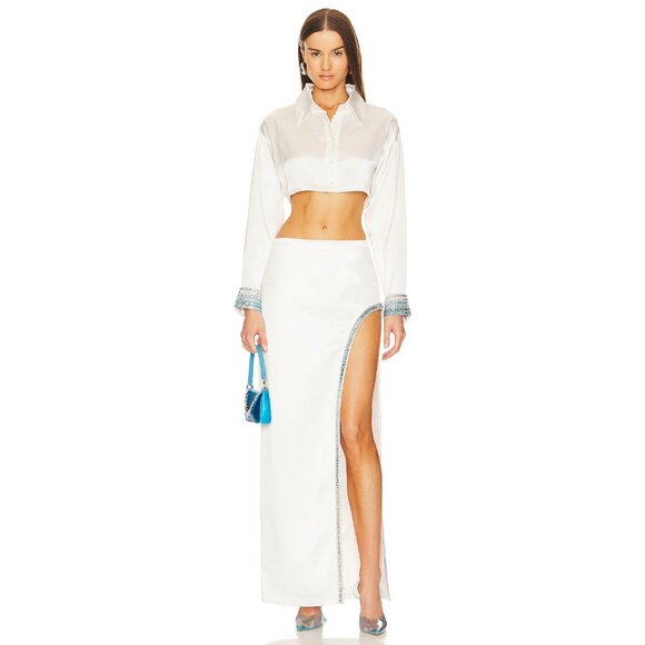 retrofete Aline Skirt in White Crystal - Picture 5 of 6